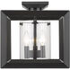 Smyth 3 Light 12 inch Matte Black Semi-flush Ceiling Light